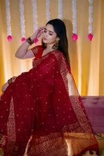 প্রিমিয়াম সিল্ক শাড়ী + ব্লাউজ পিচ (Code#SK-410) - Image 3