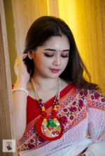 প্রিমিয়াম হাল্ফ সিল্ক শাড়ী + ব্লাউজ পিস [Code #51] - Image 2