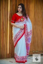 প্রিমিয়াম সিল্ক শাড়ী + ব্লাউজ পিচ (Code#SK-409) - Image 5