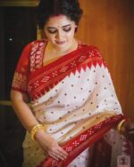 প্রিমিয়াম হাল্ফ সিল্ক শাড়ী + ব্লাউজ পিস [Code #52] - Image 4