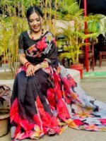 প্রিমিয়াম সিল্ক শাড়ী + ব্লাউজ পিস (Code#DP-406)