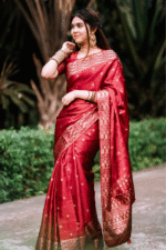 প্রিমিয়াম সিল্ক শাড়ী + ব্লাউজ পিস (Code#JP-404) - Image 8