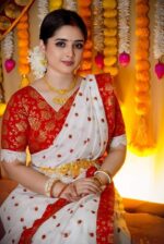 প্রিমিয়াম জামদানি সিল্ক শাড়ী + ব্লাউজ পিছ (Code#SK-405) - Image 7