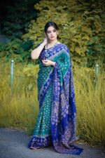 সিল্ক বাটিক প্রিন্ট + ব্লাউজ পিস (Code#DP-402) - Image 2