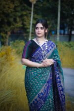 সিল্ক বাটিক প্রিন্ট + ব্লাউজ পিস (Code#DP-402) - Image 4