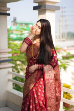 জাপানি সিল্ক কাতান শাড়ি+ ব্লাউজ পিস (Code#JP-413) - Image 3