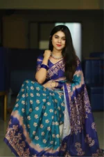 সিল্ক বাটিক প্রিন্ট + ব্লাউজ পিস (Code#DP-402)